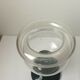 Vase ball on foot in smoked glass 70s