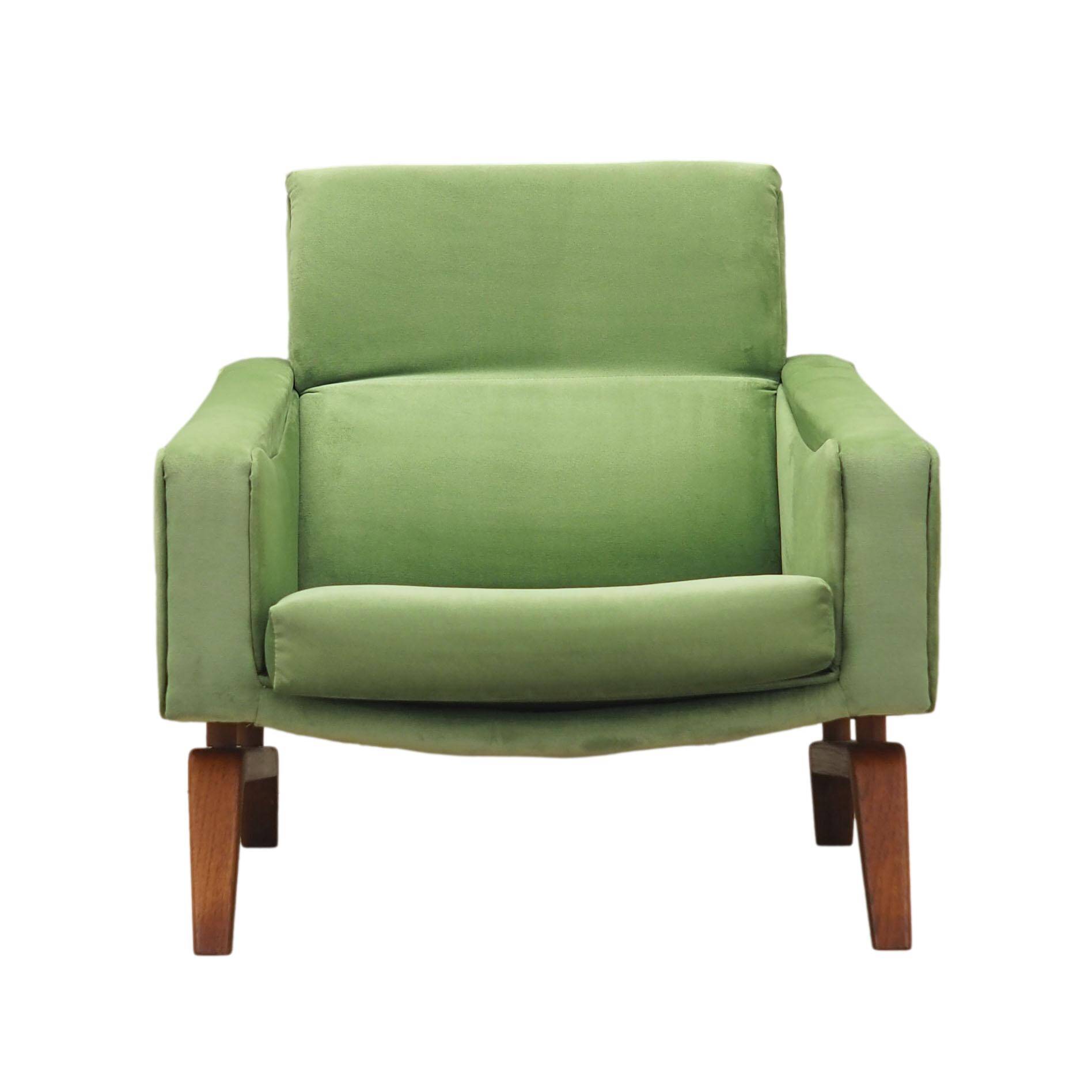 Green armchair, Danish design, 1970s, production: Denmark