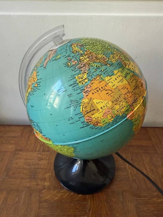 Antique illuminated globe