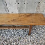Wide solid wooden bench