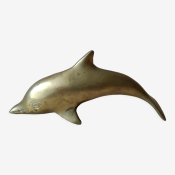 Patinated brass dolphin