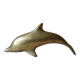 Patinated brass dolphin