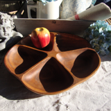 Wooden tray for aperitif, Scandinavian style, vintage
