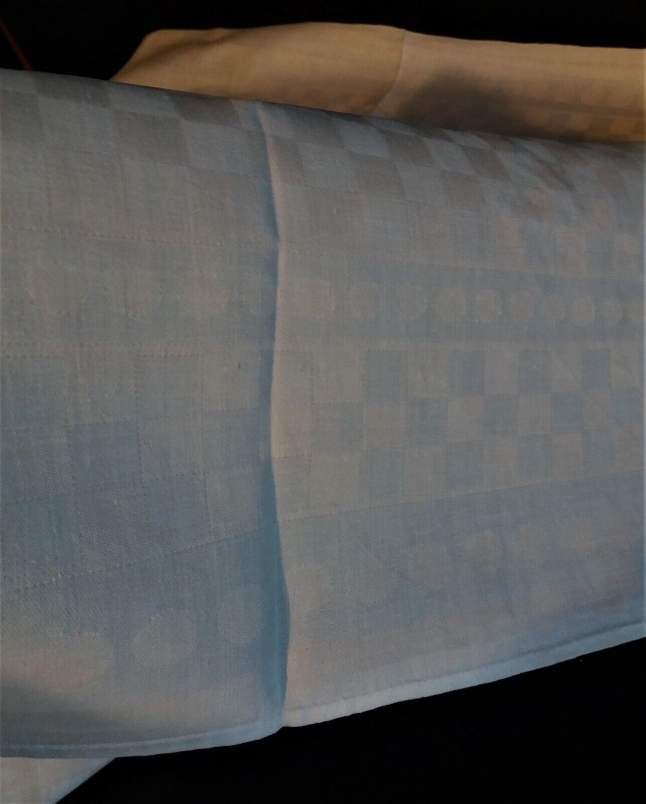 Table linen damask monogram ten napkins tablecloth 200 X 210 cm