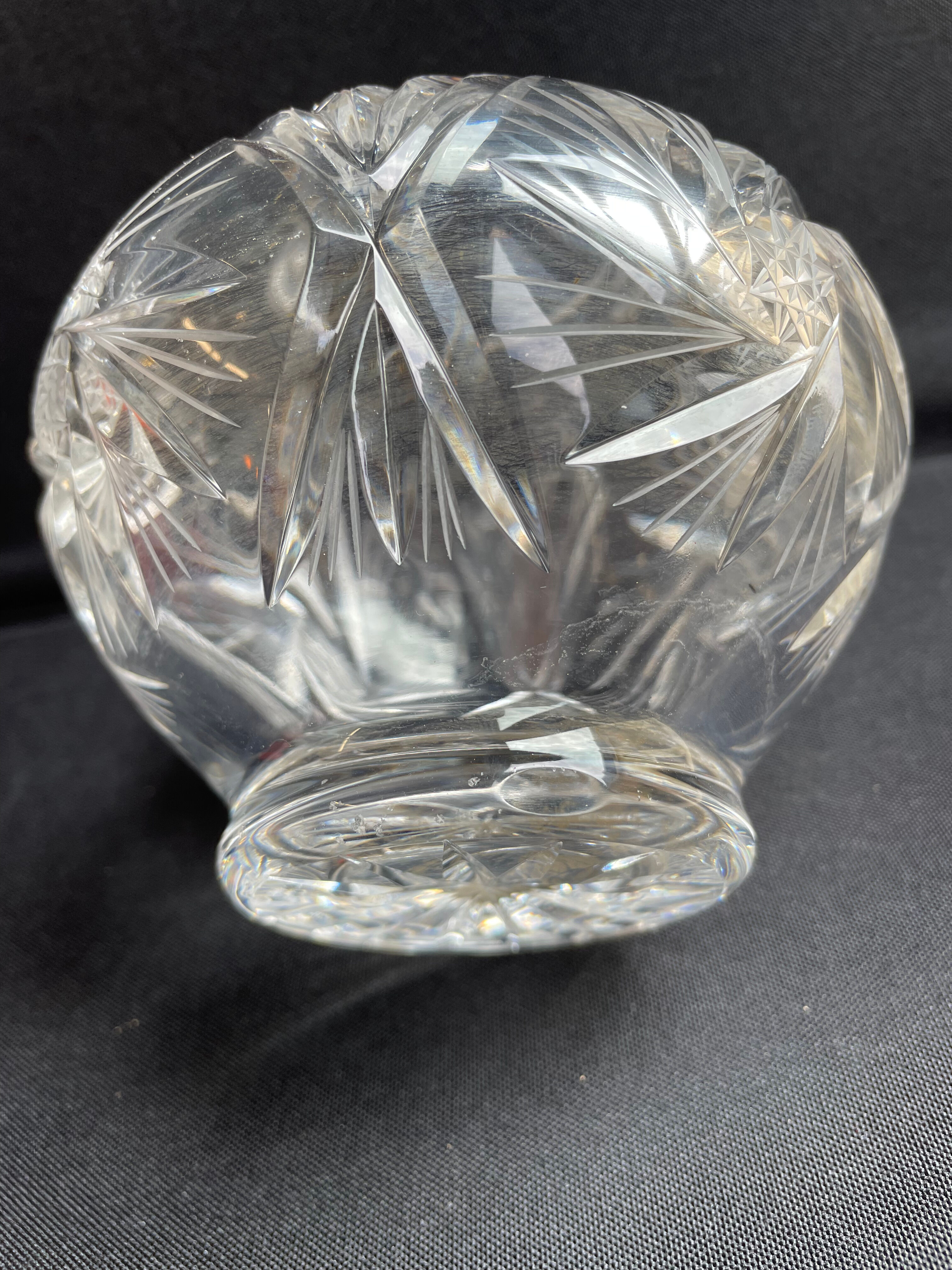 Ball Vase (1) - Cut Crystal