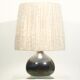 Pied de lampe figue vintage en céramique par Gilbert Leclers, Vallauris 1980s