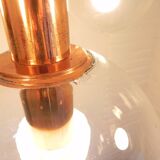 Rare ceiling lamp with 5 glass balls, Ott international, 1970s