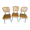 Series of 3 vintage Chairs Tubménager