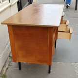 Wood desk and wood color formica top, 1960