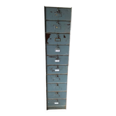 Cabinet with 10 valves roneo industrial metal 1950 n2