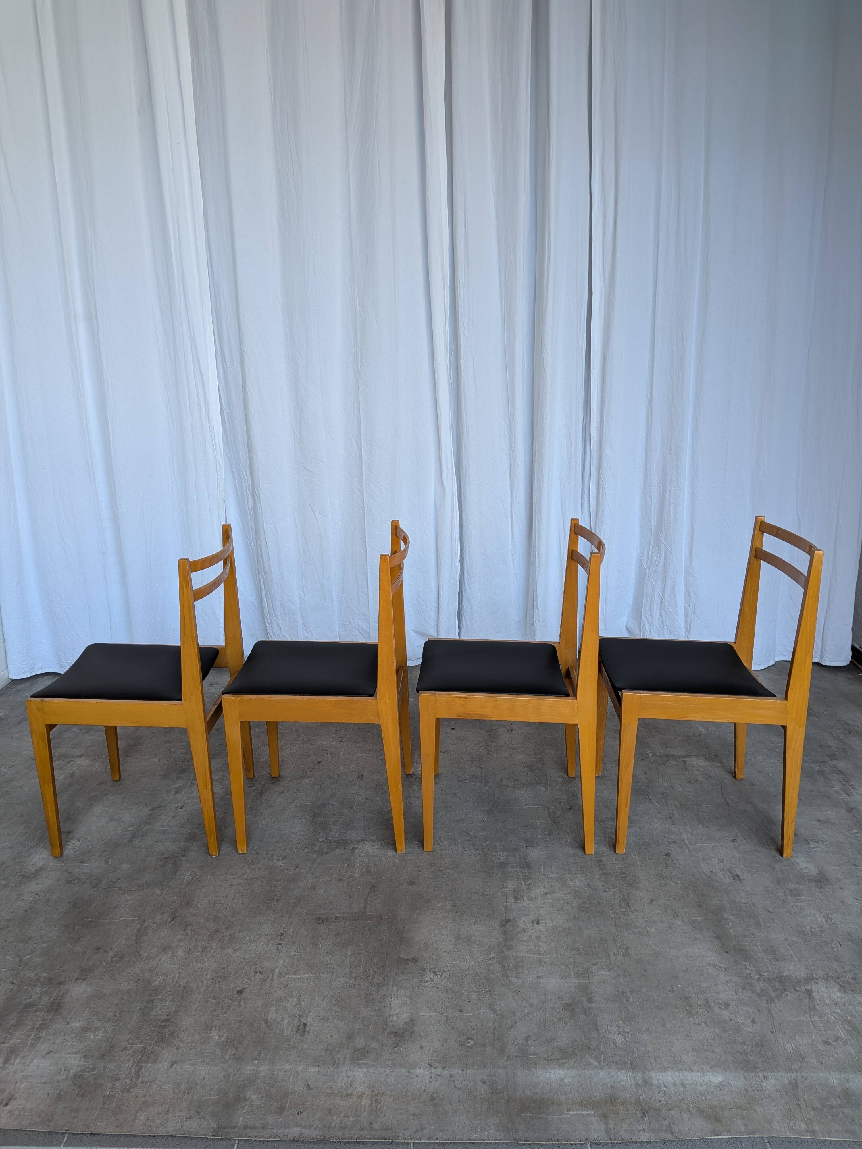 Chaises de salle à manger en bois scandinave vintage - Branko Ursic STOL Kamnik, ensemble o