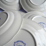 6 talking dessert plates Gien Museum