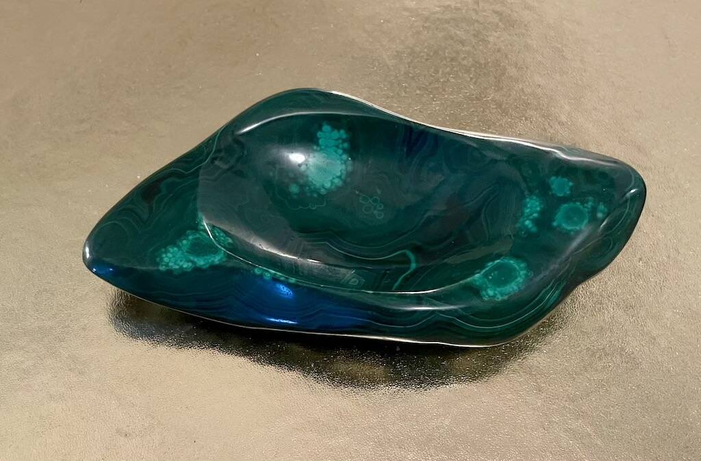 malachite pocket emptier or ashtray