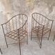 4 fauteuils de jardin en fer forgé