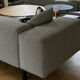 Kartell 3-seater sofa largo (black - houndstooth fabric and steel)