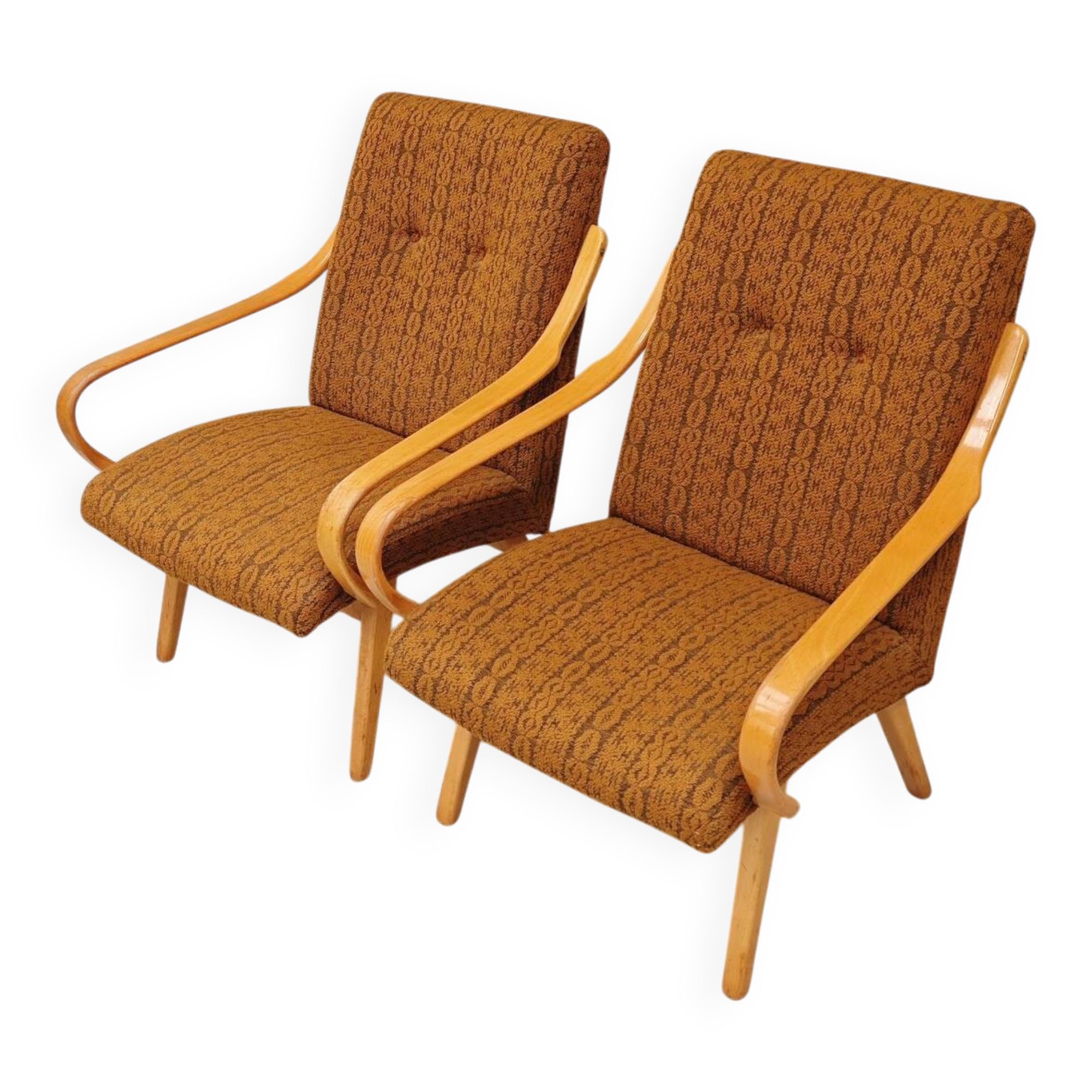 Pair of armchairs 6953 by Jaroslav Smidek for TON (Thonet)
