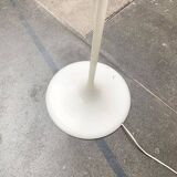 Minimalist glass and metal floor lamp from Switzerland, mid-century by E.R. Nele for Temde, 1960s.