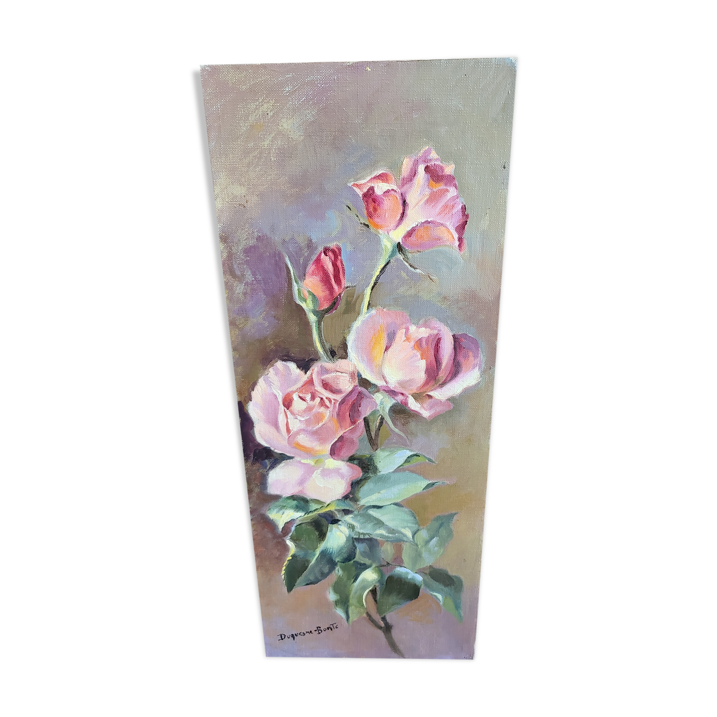 Huile sur toile "les roses"