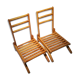 Paire de fauteuils de plage pliants art déco