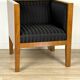 Elegant square-shaped armchair made of natural cherry wood