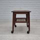 1970s, Danish side table, original very good condition, teak wood, rattan.