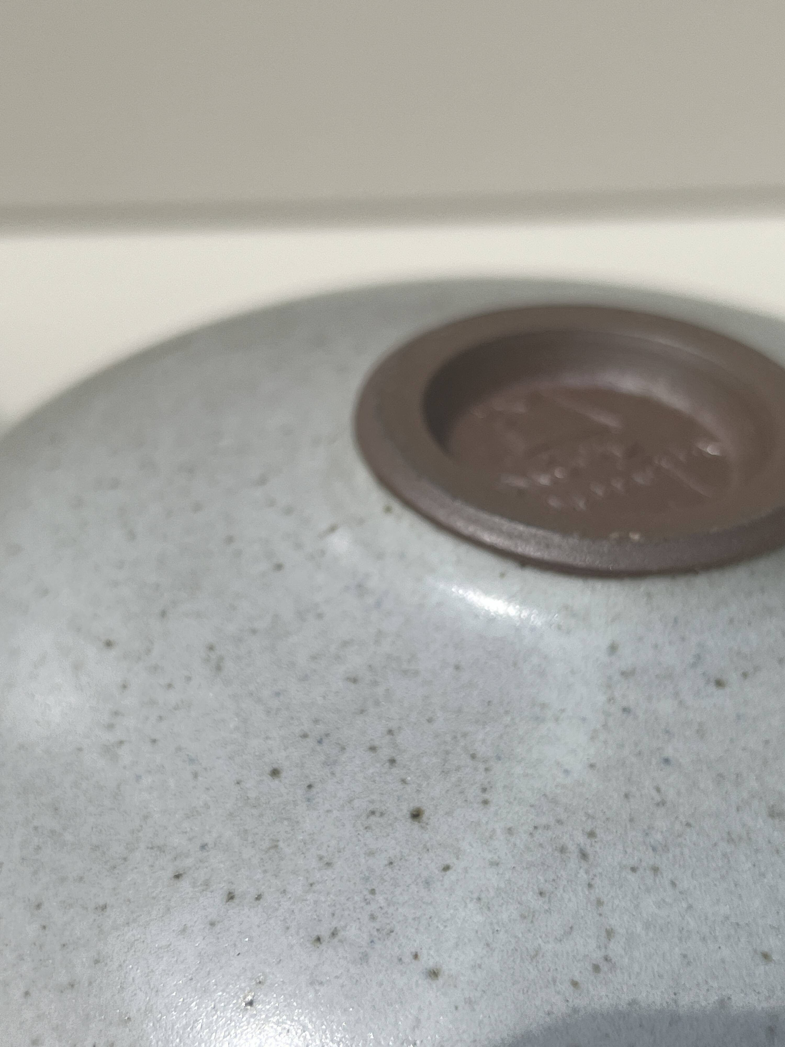 Bowl / ceramic pocket tray, glazed and signed, Brittany 1970