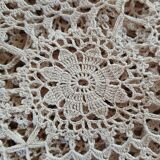 Antique handmade crochet tablecloth