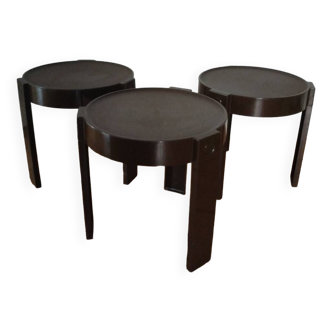 Set of 3 vintage Flair side tables