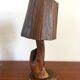 Vintage lamp in olive wood, 70s