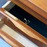 Freestanding teak desk, Denmark 60s/70s, vintage, mid-c mode