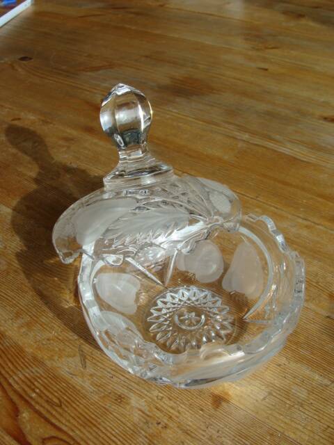 Vintage crystal candy box
