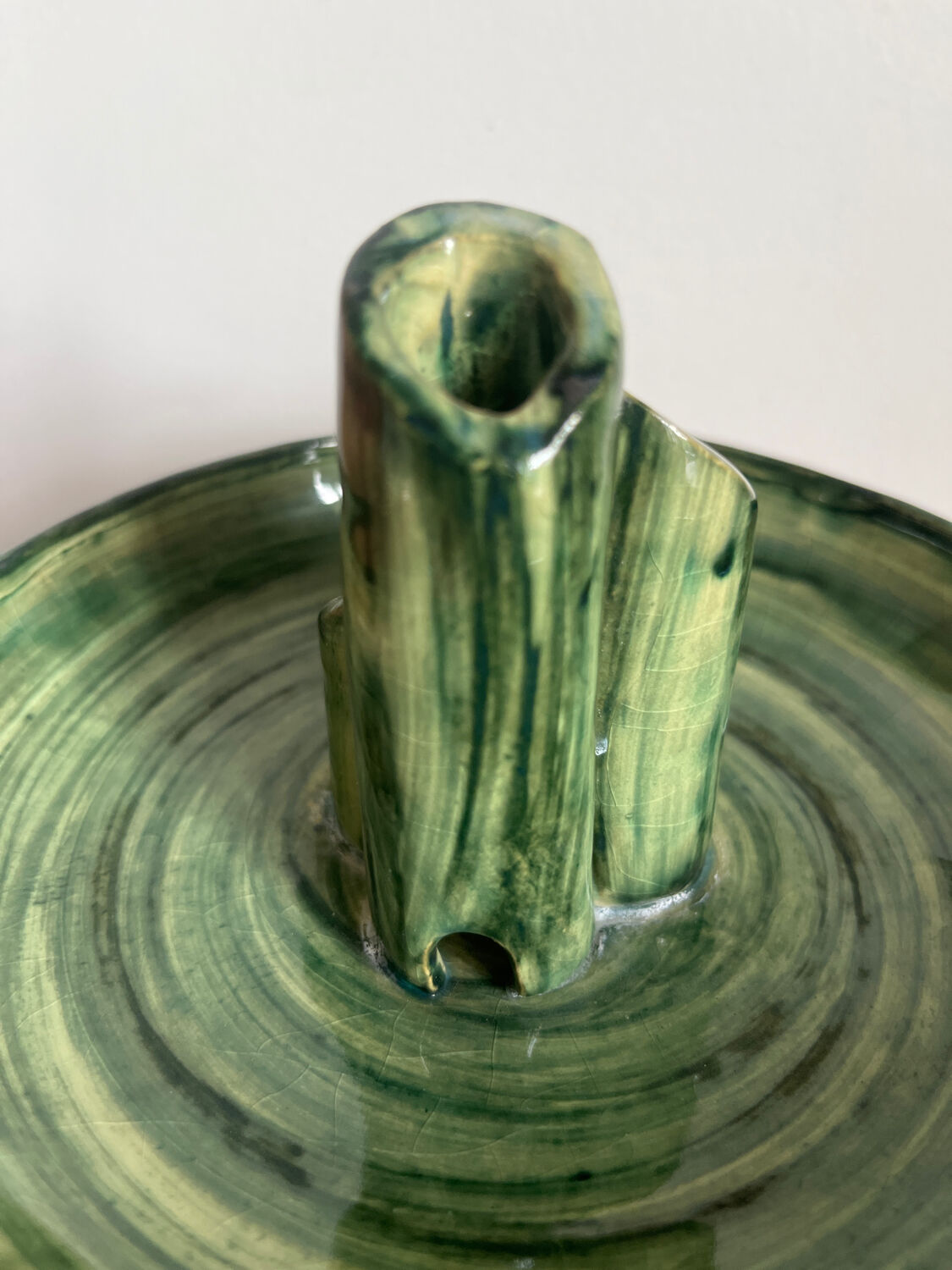 Cut ceramic vase