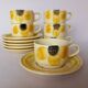 6 tasses à café Gien "Soleil"