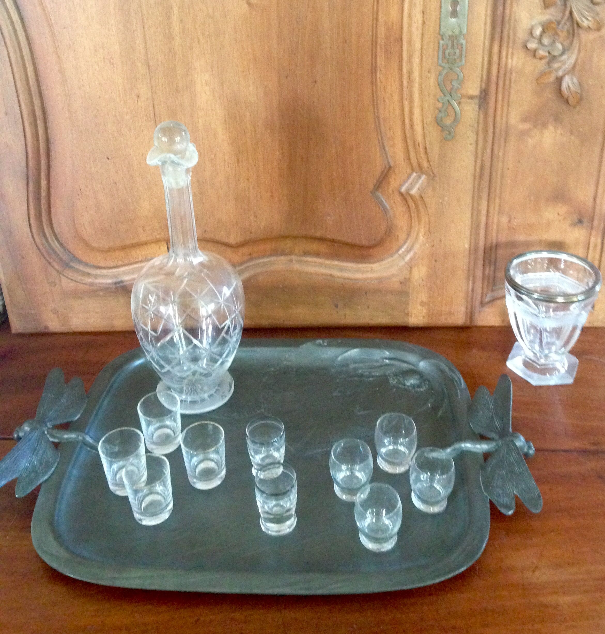 LOT DE PETITS 9 Verres Liqueur Aperitif Anciens Differentes Tailles Deco Service EUR 11,00