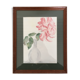 Watercolor rose and soliflore