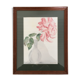 Aquarelle rose et soliflore