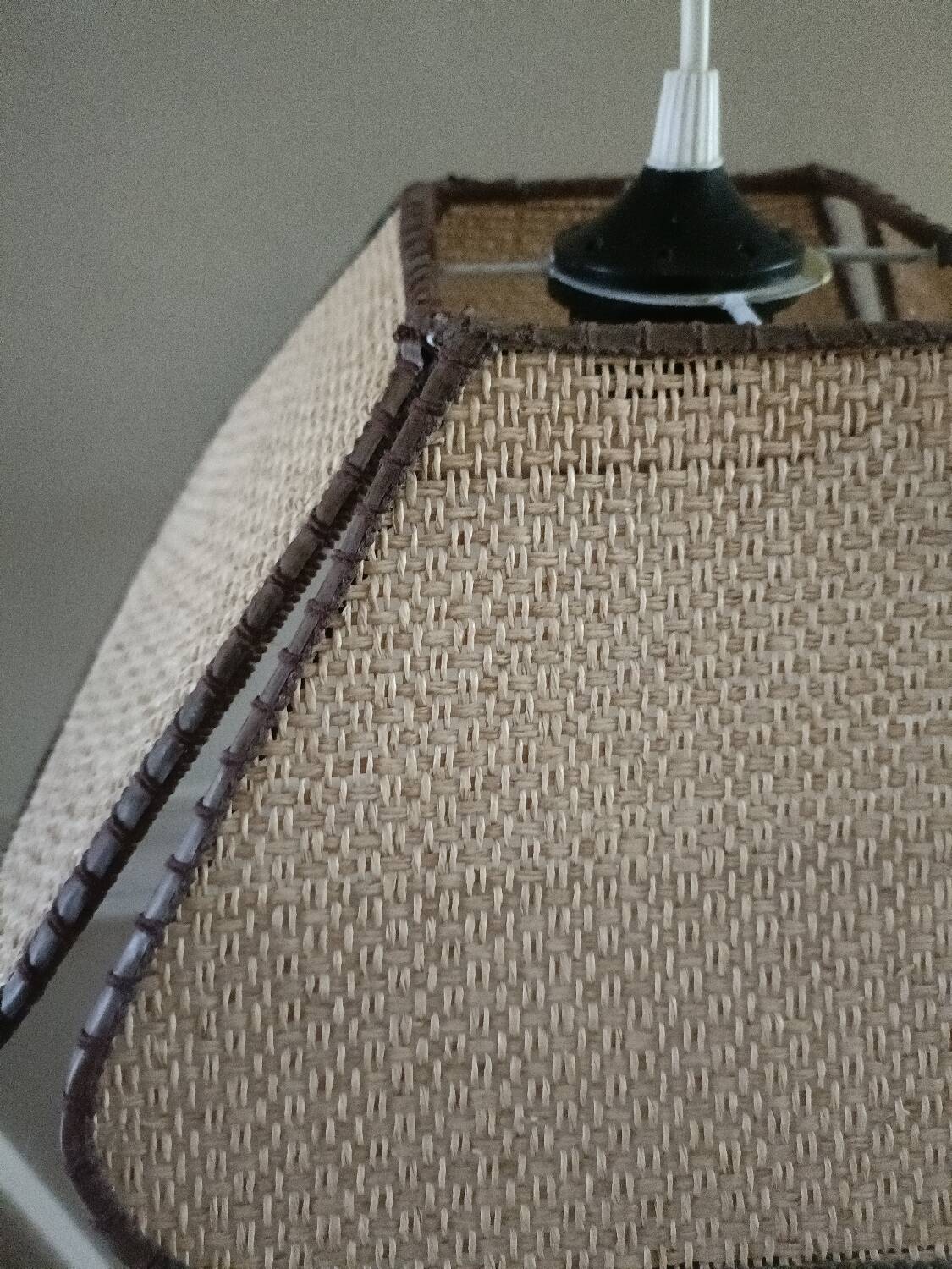 Vintage rattan blade pendant light