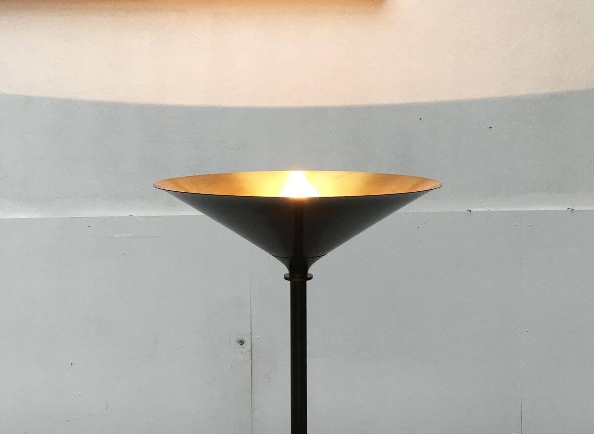 Vintage Italian Postmodern Floor Lamp with Marble Base