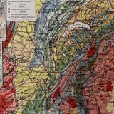 Carte des Alpes et vallée du Rhône de 1951