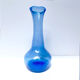 Large blue blown glass vase