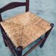 Rustic Handcrafted Oak and Rush High Back Dining Chairs, Belgium, 1940s, Set of 4