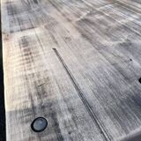 Old table with patinated green legs