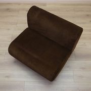 Brown armchair, Italian design, 1970s, made in Italy