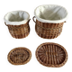 Pair of 60s rattan storage baskets