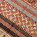 5x12 Long Wide Turkish Vintage Kilim Rug 162x377Cm SK 32815