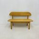 Vintage Danish Ansager mobler solid wooden bench , 1970s