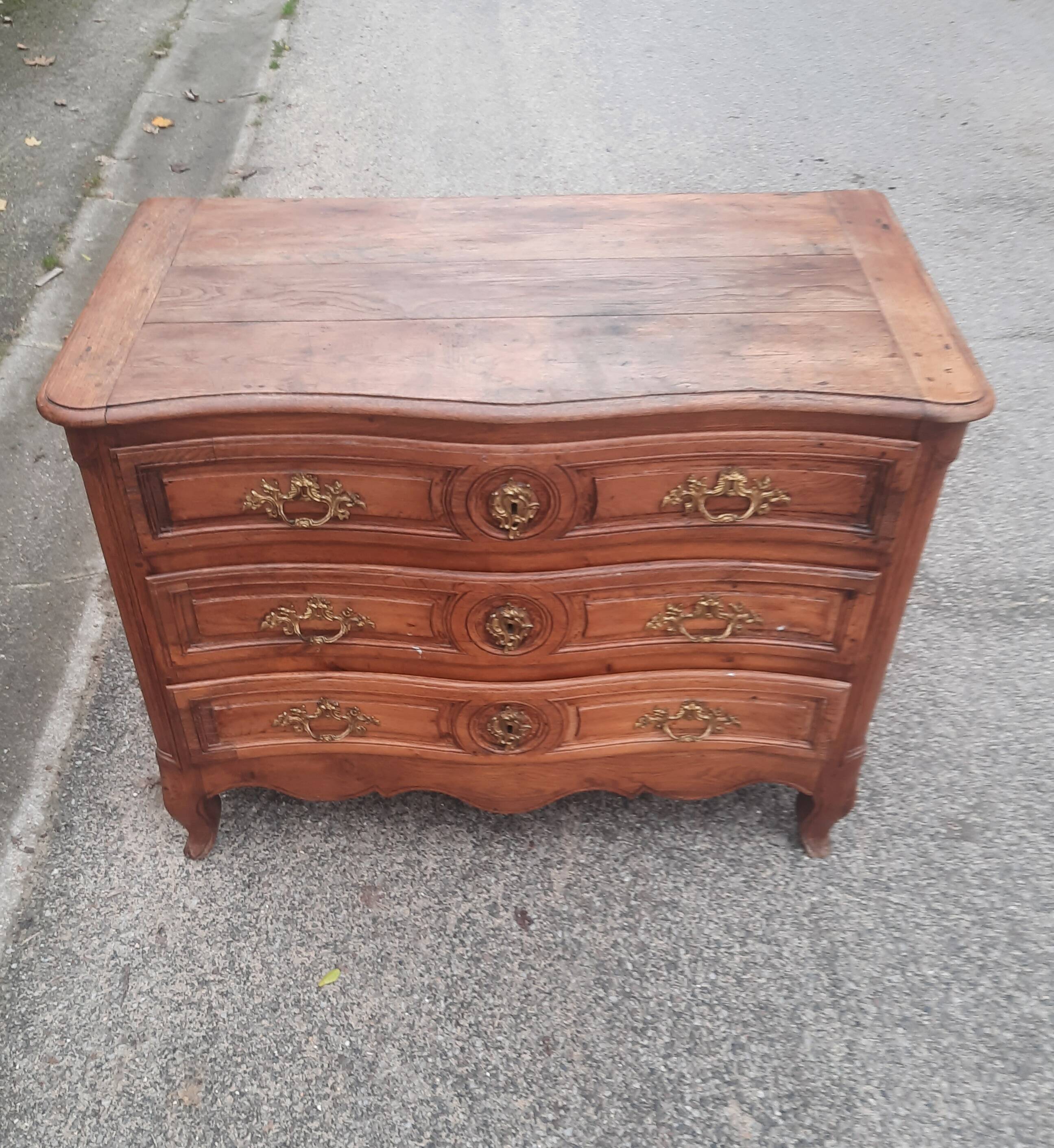 Louis XV period oak chest of drawers