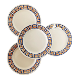 Set of 4 flat plates Badonviller, Robinson