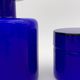 Set of glass bottles, toilet pad, Klein blue - 20th century