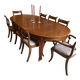 Set of 10 antique Trafalgar chairs in mahogany with twisted backrest.